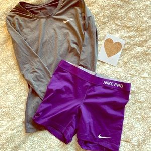 Nike Pro shorts 💜